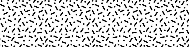 Fabric memphis sticks and dots seamless pattern vector