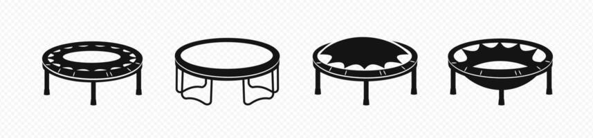 Trampoline is level and flexing sketch vector