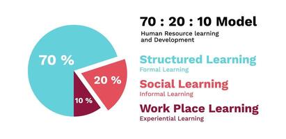 Human resource training and development pie chart vector