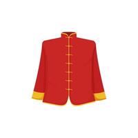 Red and gold chinese national costume vector