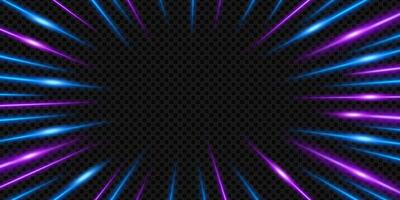 Burst blur speed motion neon background. Splash hyper space speed wallpaper vector