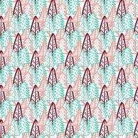 Christmas Tree Doodle Seamless Pattern. Winter Stylized Simple Fir Trees Endless Design for Wrapping Paper, Scrapbooking, Textile and Wallpaper. illustration vector
