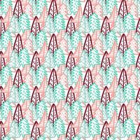 Christmas Tree Doodle Seamless Pattern. Winter Stylized Simple Fir Trees Endless Design for Wrapping Paper, Scrapbooking, Textile and Wallpaper. illustration vector