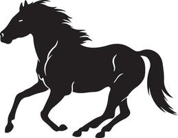 black silhouette horse design illustration vector