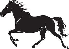 black silhouette horse design illustration vector