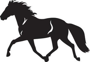 black silhouette horse design illustration vector