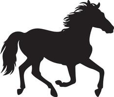 black silhouette horse design illustration vector