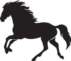 black silhouette horse design illustration vector