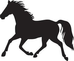 black silhouette horse design illustration vector