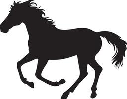 black silhouette horse design illustration vector