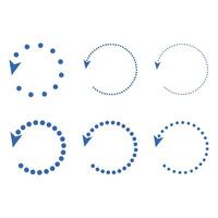 Reload the arrows. Circle arrow, connect or recycle digital icons. Connecting reload symbols isolated turn around group of recent. illustration vector