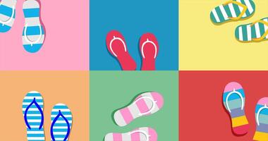 colorful objects on a bright background. summer background illustration. vector