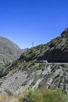 landscape of the interior of Chile on the way to Portillo photo