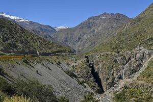 landscape of the interior of Chile on the way to Portillo photo