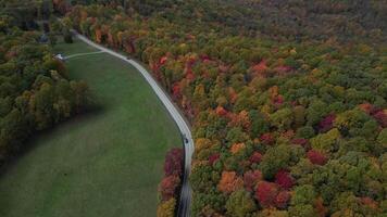 Drone View of Fall Colors video