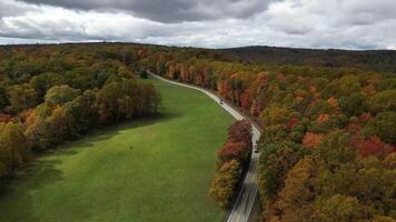 Drone View of Fall Colors video