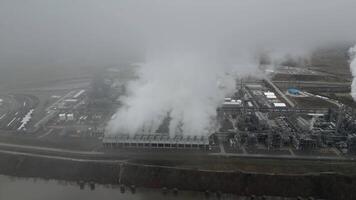 drone vue de une usine video