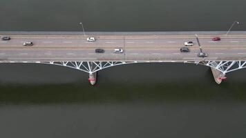 A drone view of The Allegheny River in Pittsburgh, Pennsylvania video