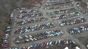 Drone View of Auto Salvage video