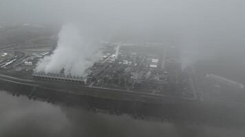 drone vue de une usine video