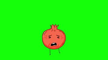 Pomegranate is Cry Character Animation green screen video