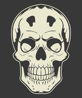 a skull with a black background vector