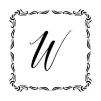 Beautiful Vintage Monogram Frame. Ornate Calligraphic Design Element. illustration vector