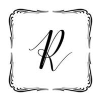 Beautiful Vintage Monogram Frame. Ornate Calligraphic Design Element. illustration vector