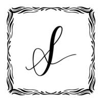 Beautiful Vintage Monogram Frame. Ornate Calligraphic Design Element. illustration vector