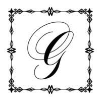 Beautiful Vintage Monogram Frame. Ornate Calligraphic Design Element. illustration vector