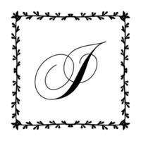 Beautiful Vintage Monogram Frame. Ornate Calligraphic Design Element. illustration vector