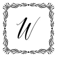 Beautiful Vintage Monogram Frame. Ornate Calligraphic Design Element. illustration vector