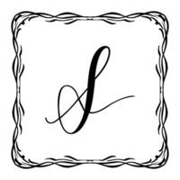 Beautiful Vintage Monogram Frame. Ornate Calligraphic Design Element. illustration vector