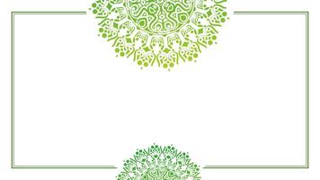 Green decorative mandala background video