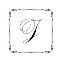 Beautiful Vintage Monogram Frame. Ornate Calligraphic Design Element. illustration vector