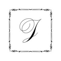 Beautiful Vintage Monogram Frame. Ornate Calligraphic Design Element. illustration vector