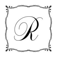 Beautiful Vintage Monogram Frame. Ornate Calligraphic Design Element. illustration vector