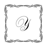 Beautiful Vintage Monogram Frame. Ornate Calligraphic Design Element. illustration vector