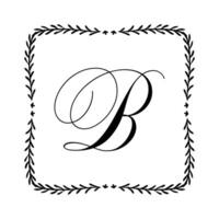 Beautiful Vintage Monogram Frame. Ornate Calligraphic Design Element. illustration vector