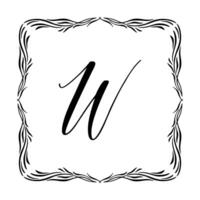 Beautiful Vintage Monogram Frame. Ornate Calligraphic Design Element. illustration vector