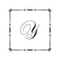 Beautiful Vintage Monogram Frame. Ornate Calligraphic Design Element. illustration vector