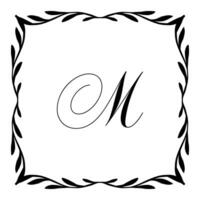 Beautiful Vintage Monogram Frame. Ornate Calligraphic Design Element. illustration vector