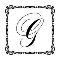 Beautiful Vintage Monogram Frame. Ornate Calligraphic Design Element. illustration vector