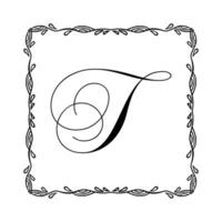 Beautiful Vintage Monogram Frame. Ornate Calligraphic Design Element. illustration vector