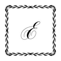 Beautiful Vintage Monogram Frame. Ornate Calligraphic Design Element. illustration vector