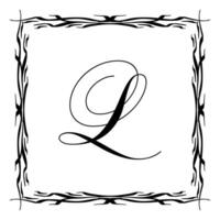 Beautiful Vintage Monogram Frame. Ornate Calligraphic Design Element. illustration vector