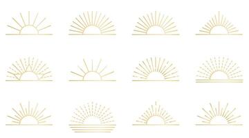 Sun set in boho style vector