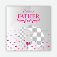 Happy Father's Day Wishing Card and Social Media Post Design vector