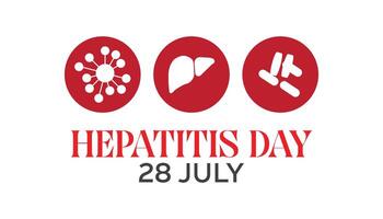 World hepatitis day observed every year in July. Template for background, banner, card, poster with text inscription. vector