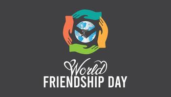 World Friendship Day every year in July. Template for background, banner, card, poster with text inscription. vector